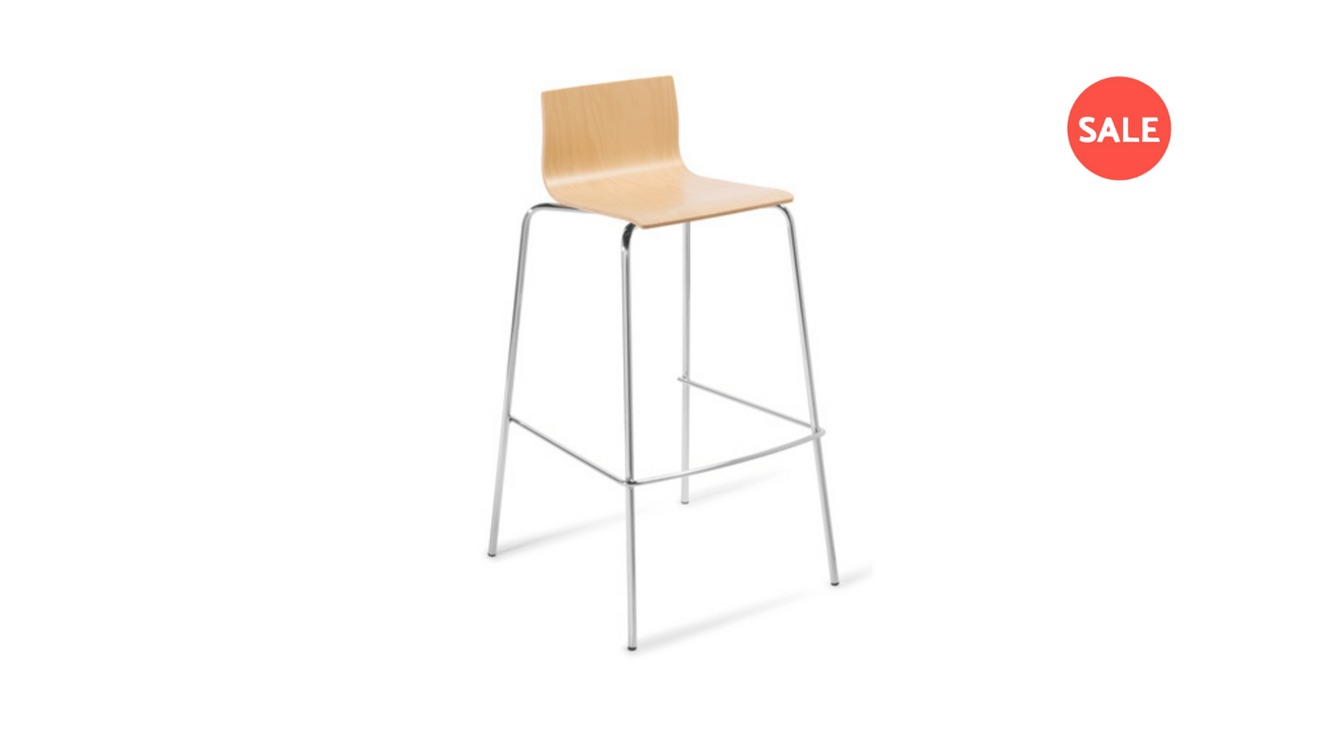 Seating 4 Leg / Chrome / Natural Beech Cruise Stool